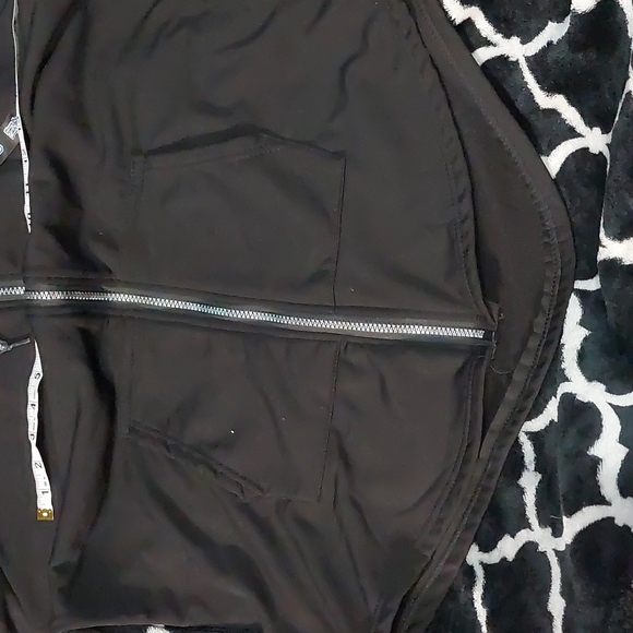 Rouge Junior Plus 2X Black Zip-up Hoodie with White Stripes on Sleeves - Picture 5 of 6